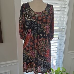 Orion London Dark Floral Patterned Garment